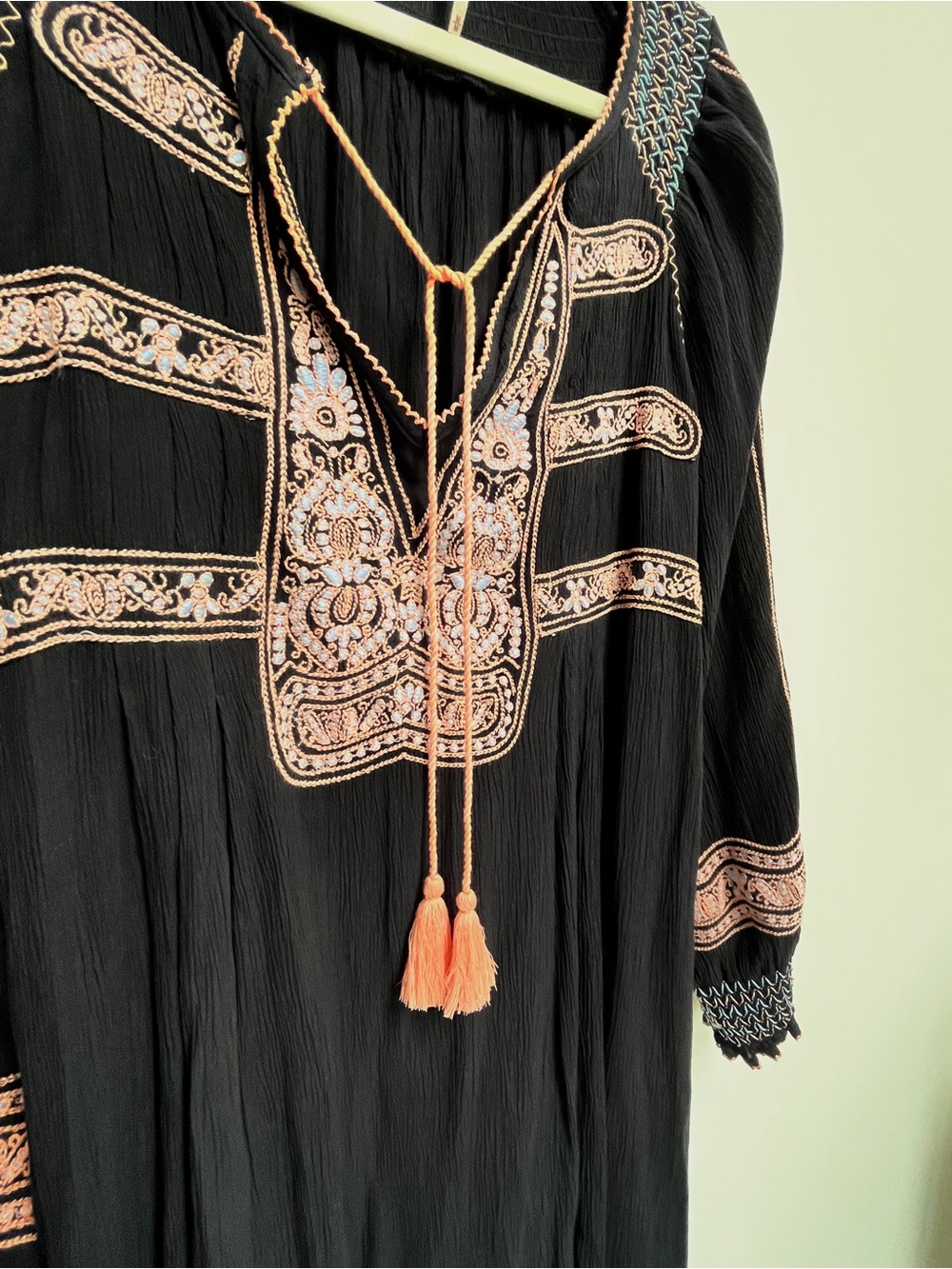 Free People, Wind Willow Embroidered mini dress. Size Medium - Picture 6 of 15